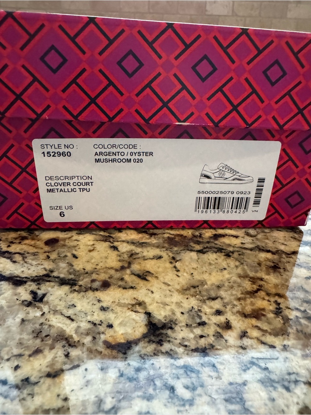 Tory Burch Metallic Silver Low-Top Logo Sneaker - Picture 3 of 8